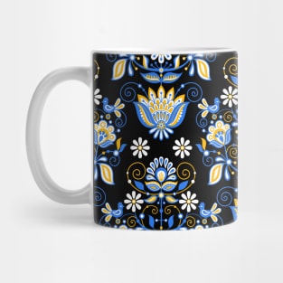 Pattern with The Tree of Life Inspired by Ukrainian Traditional Embroidery Mug